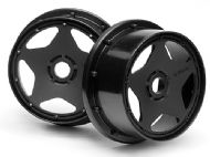 HPI BAJA SUPER STAR FRONT WHEEL BLACK (120 X 60MM/2PCS) 3221